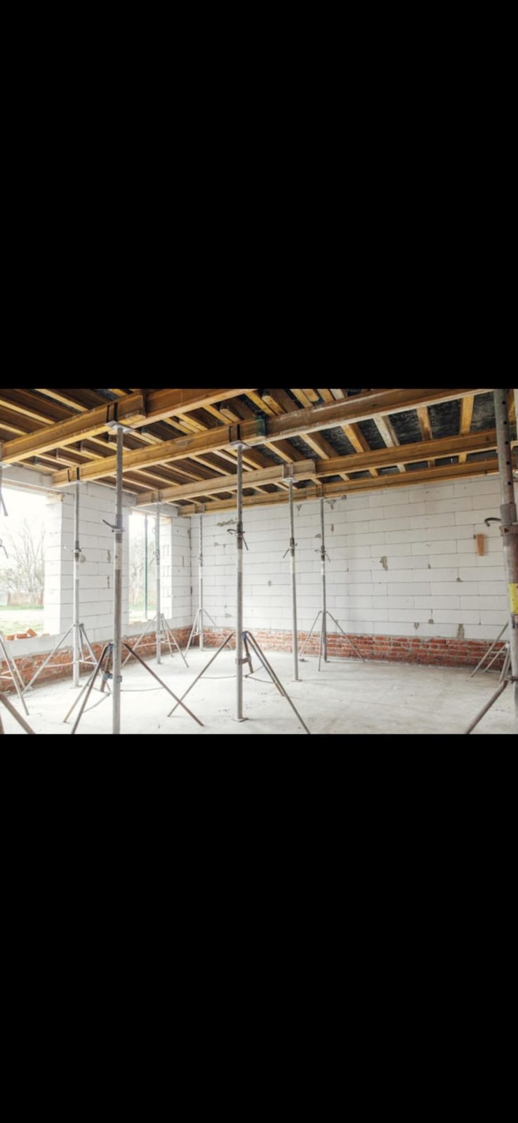 Étayage de plancher en phase de construction